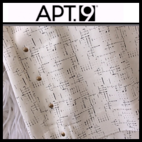 NWT Apt. 9 Abstract Studded Weekend Shorts - Picture 2 of 6